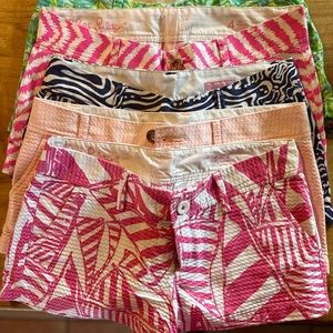 5 pairs!! Lilly Pulitzer size 4, The Walsh shorts. All EUC!